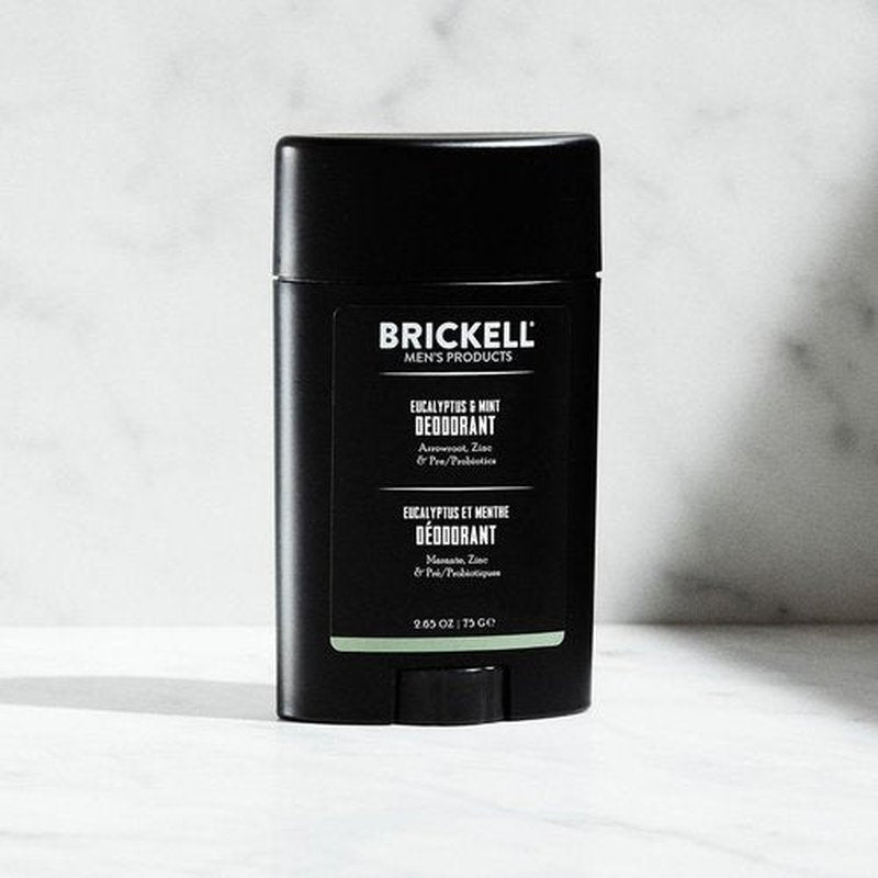 Brickell Men's Products Natural Deodorant - Organic, Aluminum-Free Formula | Eucalyptus & Mint, 2.65 oz