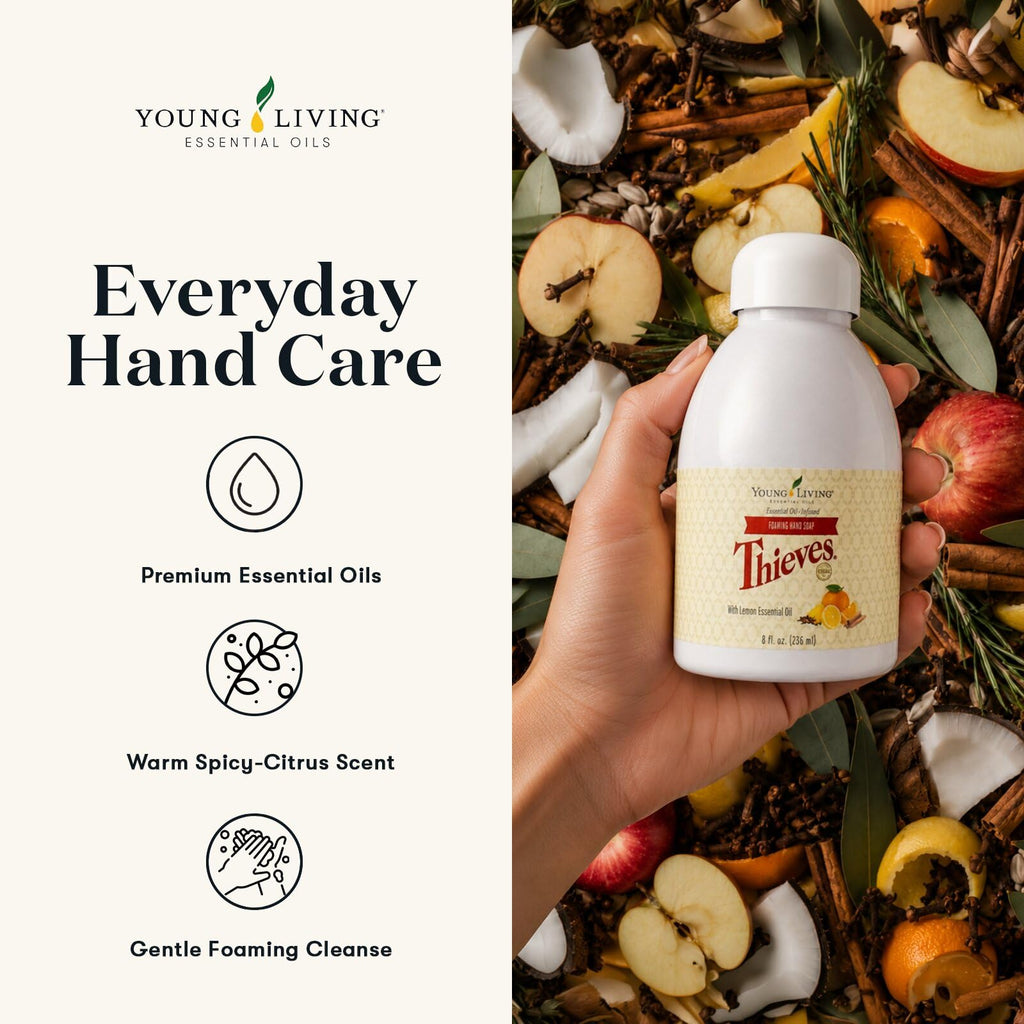 Thieves Foaming Hand Soap 8 fl oz. by Young Living Essential Oils - 1 Pack