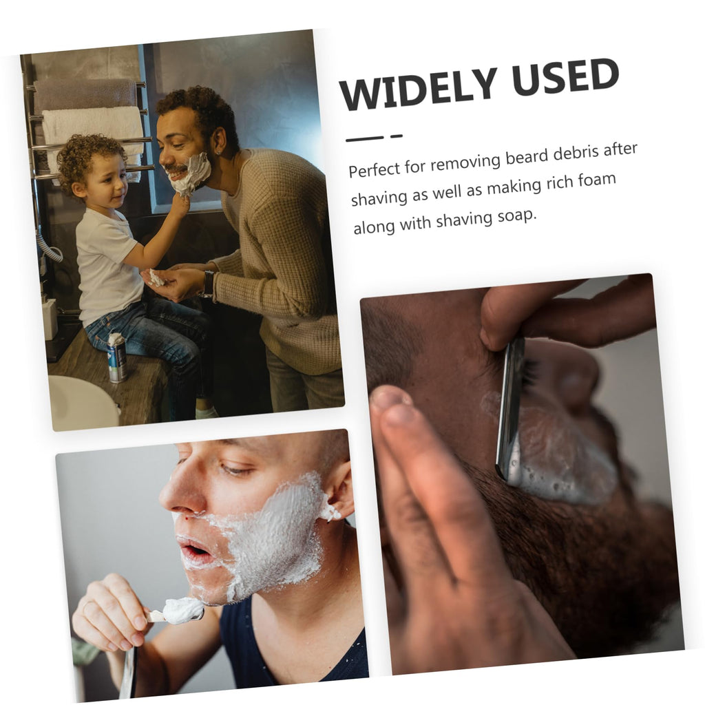 BIUDECO Shaving Brush Mens Shaving Brush Travel Size for Beard Grooming Soft Nylon Bristles for Lathering Soap Portable Shave for Home Salon and Travel Use