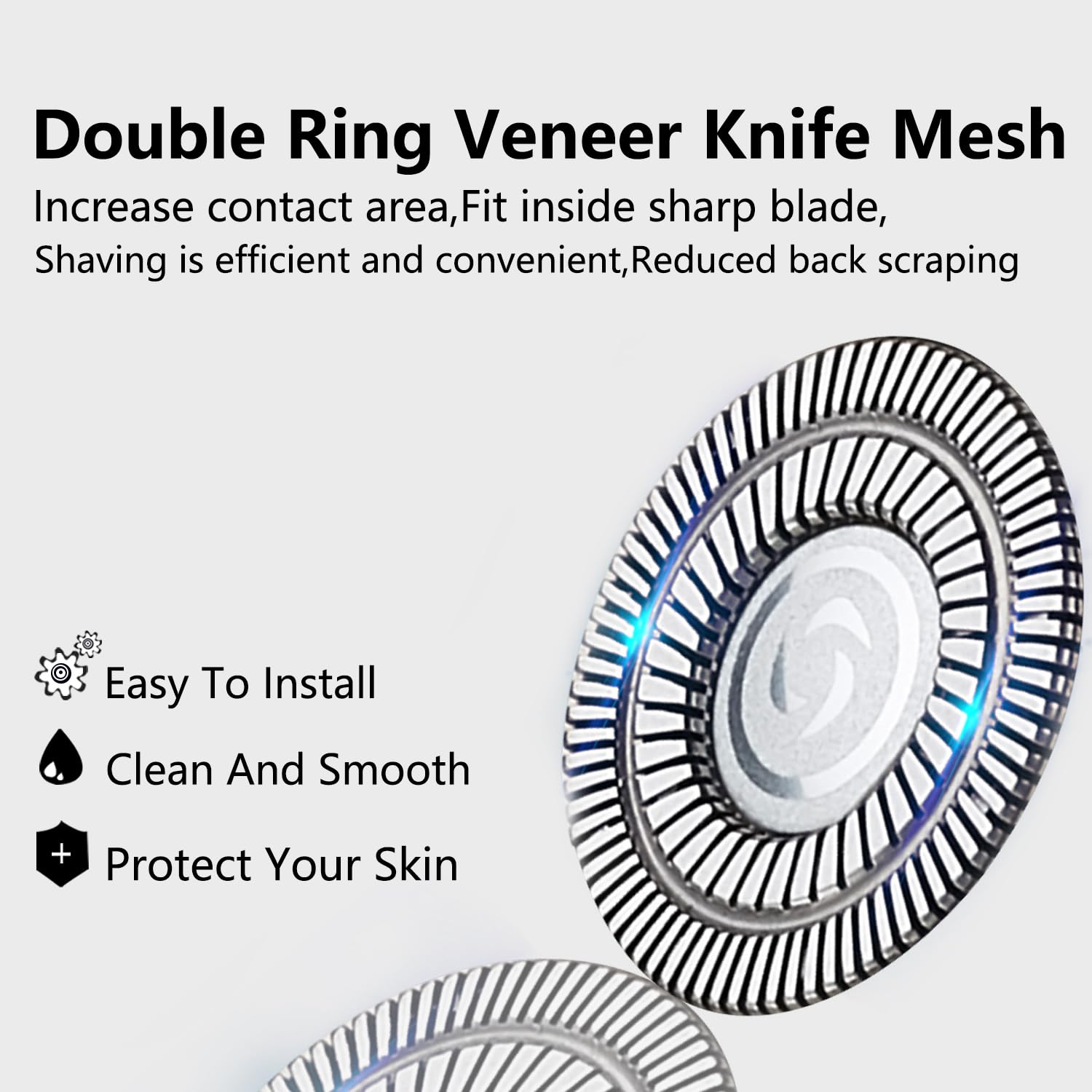 SOLASKY Brand 5 Blades Shaver Replacement Head Compatible with Skull Shaver, Magnetic Version Head Shaver Replacement Heads Compatible with Skull Shaver