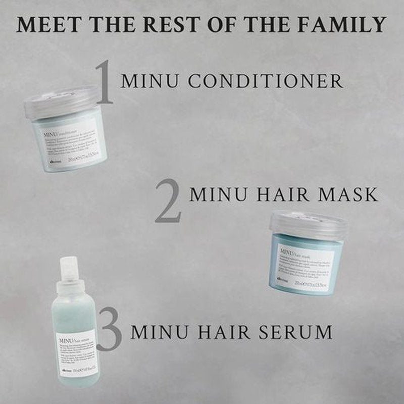 Davines MINU Shampoo - Color Retention Formula for Vibrant, Shiny Hair | Protects Treated Hair