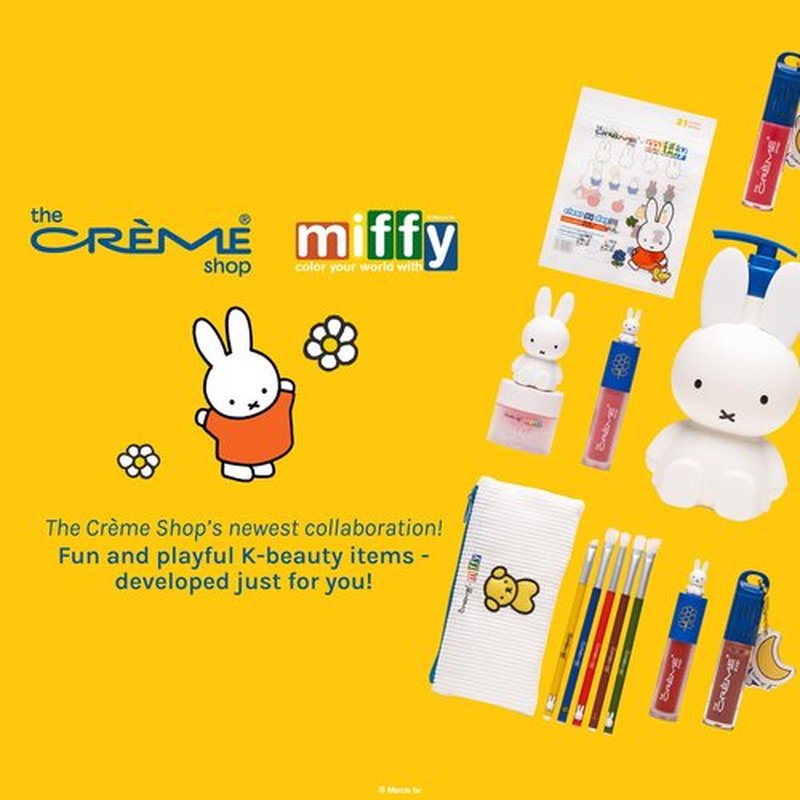 The Crème Shop Miffy Tinted Lip Balm with adorable Miffy cap, with Hyaluronic Acid and Murumuru to moisturize, soften and visibly improve chapped or dry lips - Rare Rose