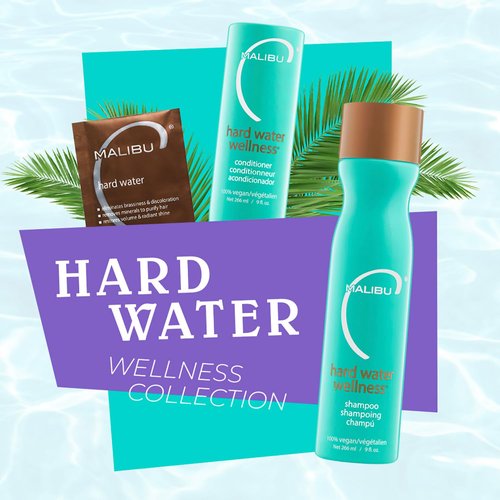 Malibu C Mini Rehab Hard Water Wellness | 2 Nourishing Remedy Packets for Clean, Healthy Hair