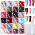 LuckForever 576pc Stiletto Press on Nails Long Fake Nails with Adhesive Tabs, Long False Nails Press ons Nail Stiletto Glue on Nails Artificial Fingernail Acrylic Stick Nail for Women Girls