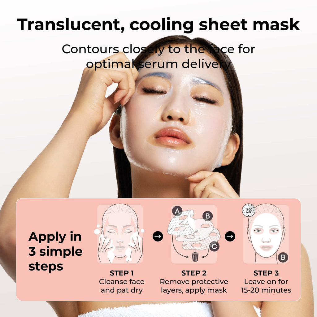 STARSKIN Close-Up 1x40g, Coconut Bio-Cellulose Firming Face Mask for all Skin Types, Face Lifting Korean Skincare Mask, Skin Elasticity Improvement and Rejuvenating Effect, K Beauty Skincare