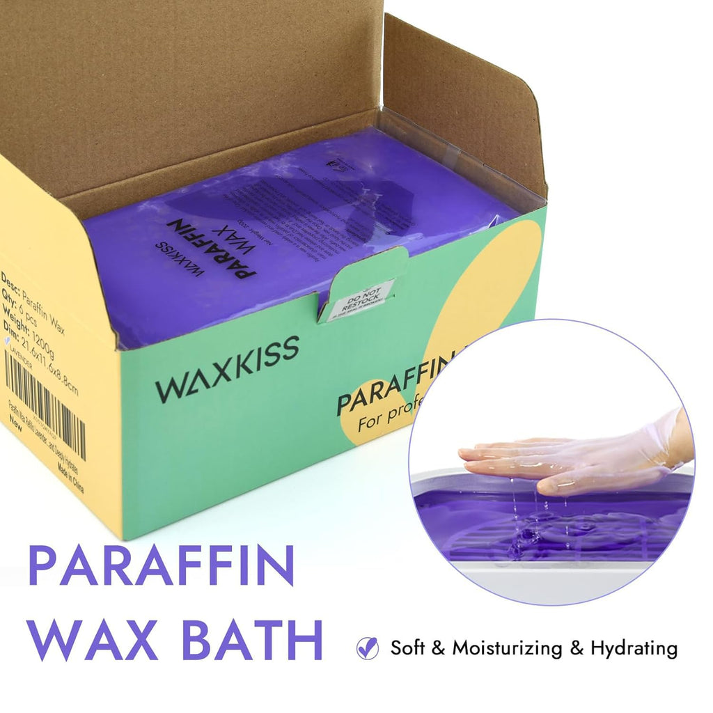 wewax 6 packs Paraffin Wax for Hand and Feet, Lavender scent Wax for Hands
