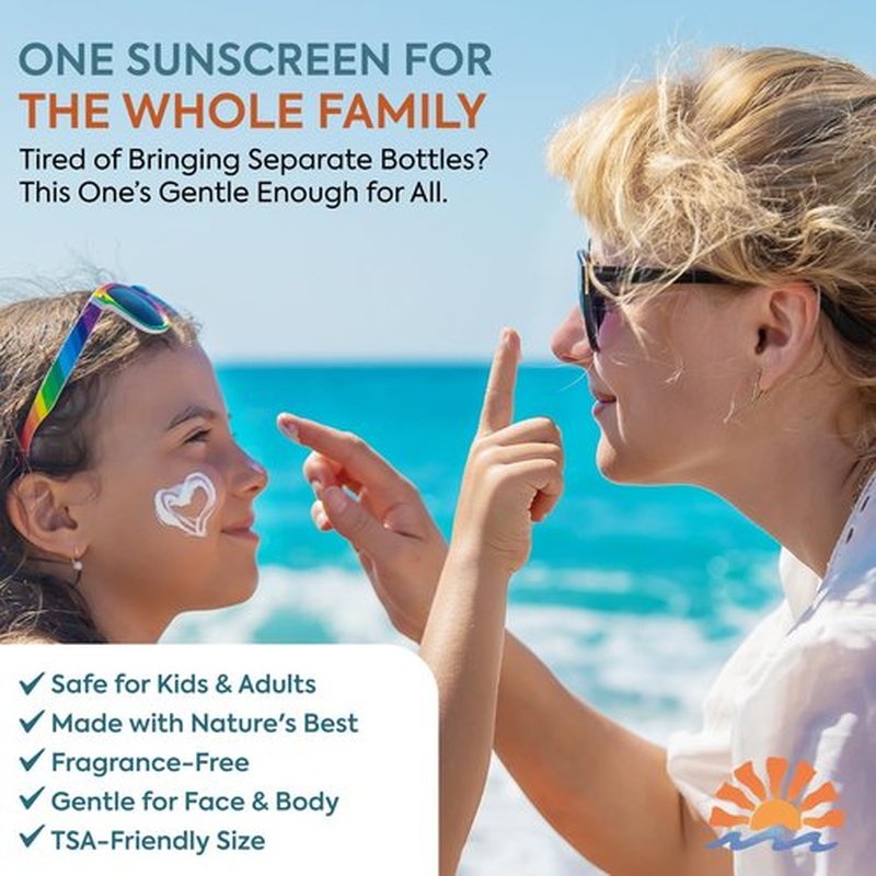 Beef Tallow Sunscreen with Zinc Oxide: Natural Non-Toxic SPF 50 Tallow Sunblock Cream for Face & Body - with 10 Food-Grade Botanical Extracts - Kids & Sensitive Skin Safe, Water-Resistant - 3.4 FL OZ