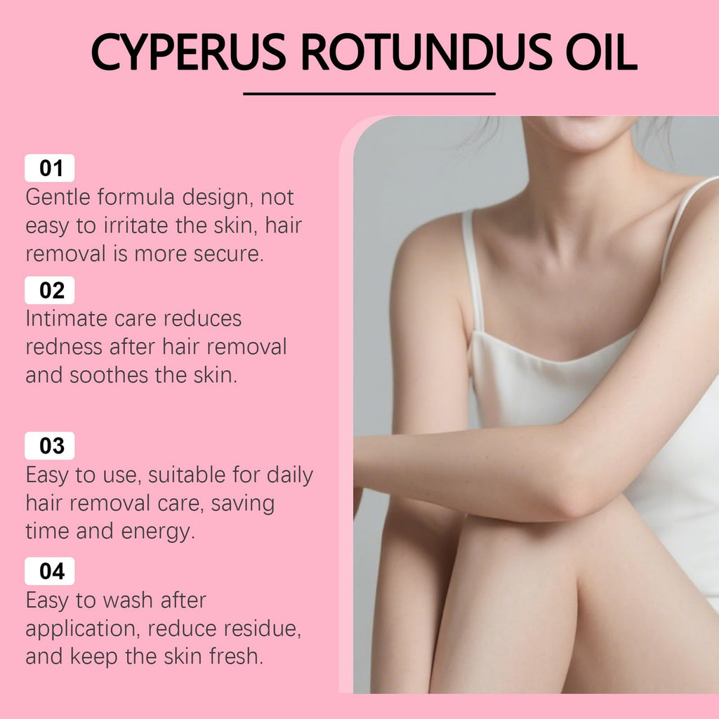 Renovia Cyperus Rotundus Oil for Hair Removal - 100ml Natural Cyperus Rotundus Oil, Reducing Body Hair Growth, Suitable for All Skin Types