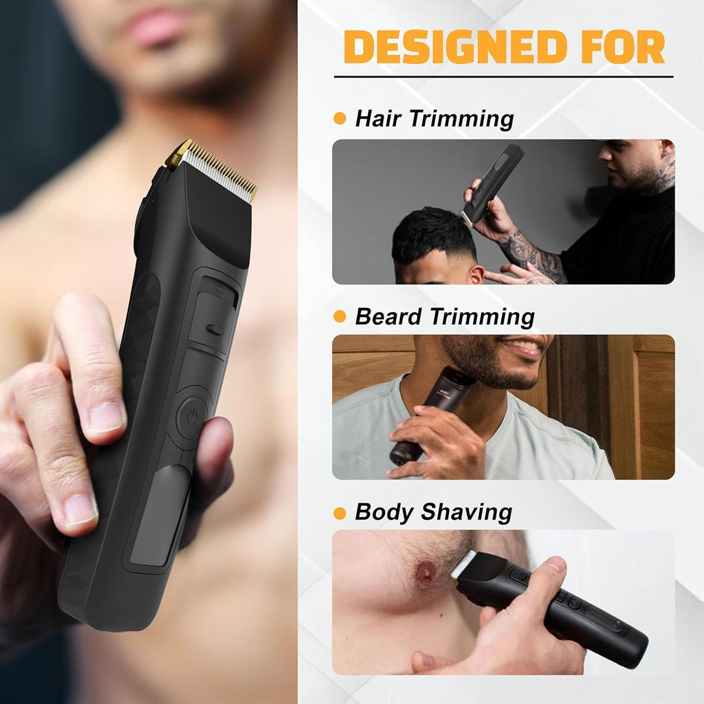 Brio Beardscape V2 Black Bundled with Zero Blade & Body Blade, Featuring Adjustable Ceramic Blade & Length Guards, a Complete Kit for All Your Grooming Needs