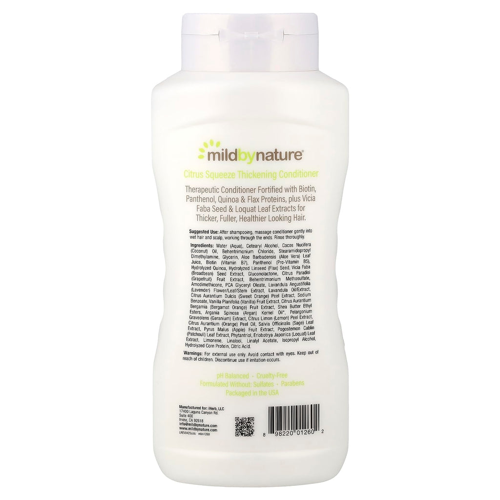 MILD BY NATURE Thickening Conditioner, B-Complex & Biotin, Citrus Squeeze, 16 fl oz (473 ml)