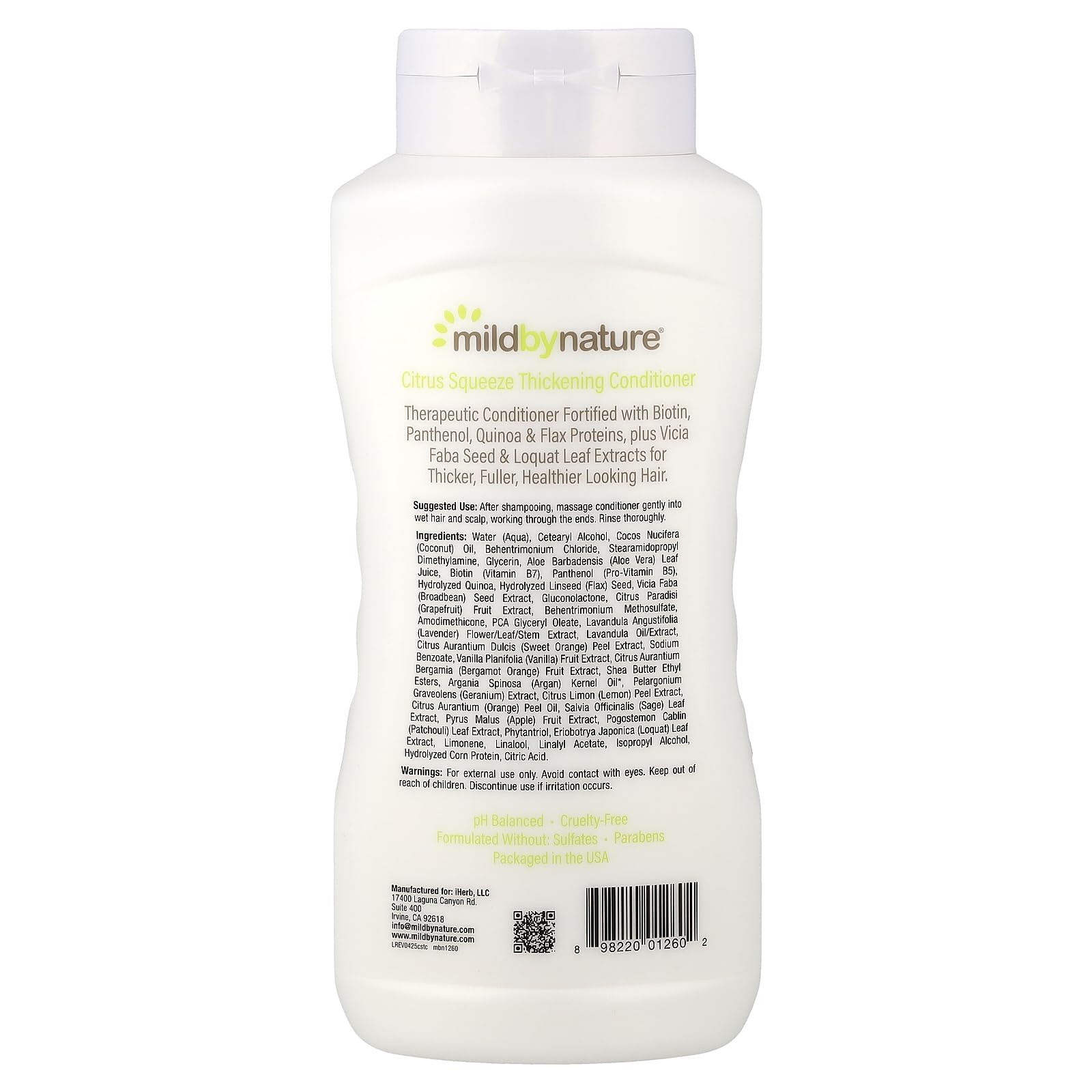 MILD BY NATURE Thickening Conditioner, B-Complex & Biotin, Citrus Squeeze, 16 fl oz (473 ml)