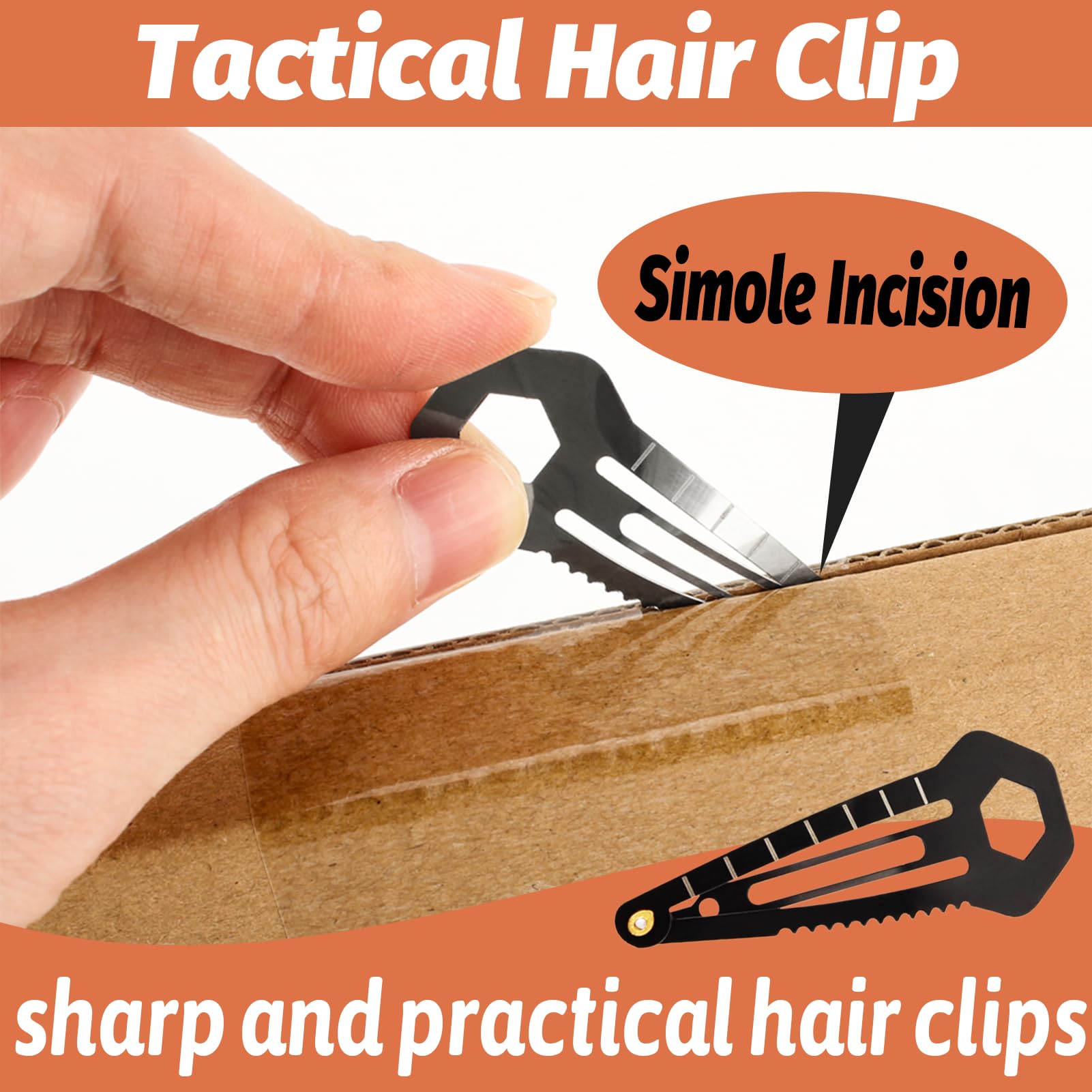 VinBee Self Defence Hair Clips for Women, Tactical Hair Clip,Multi-Functional HairBarrettes Mini Pins Stainless Steel, Self-Defense EDC Survival Kit-10 Pack