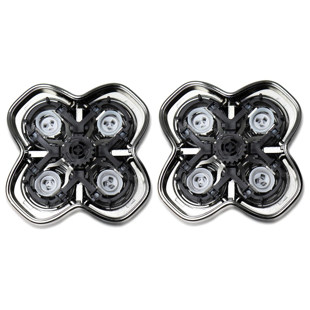 OXSITO 2Pack Pro 4 Shaver Replacement Heads for Skulls Pitbulls Series Gold PRO, Silver PRO, Platinum PRO, Butterfly Kiss PRO Head Shavers, Floating 4 Heads for a Fast, Close and Smooth Shave.
