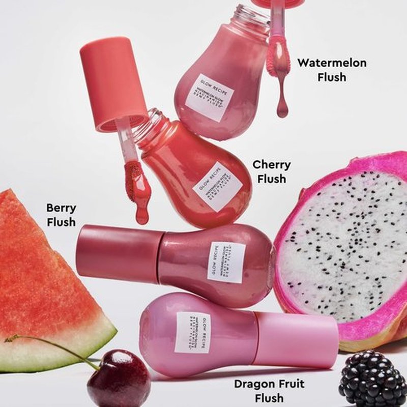 Glow Recipe Niacinamide Dewy Flush Tinted Liquid Blush Serum - Hydrating & Glowy Soft Pink Tint - Dragon Fruit Flush (0.4 oz)