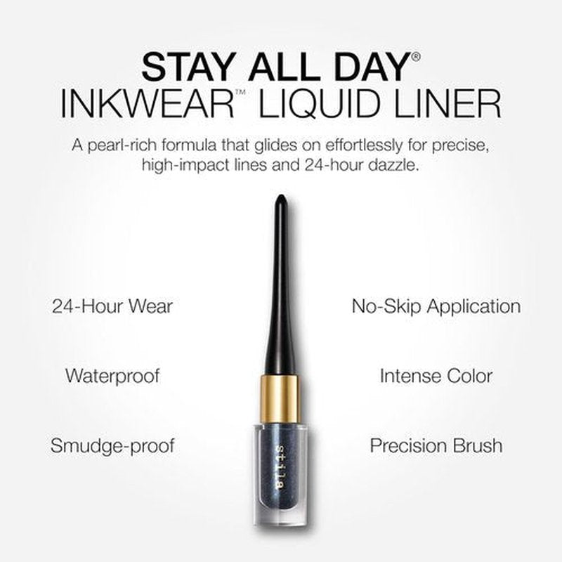 STAY ALL DAY Inkwear Liquid Eye Liner - Long-Lasting Waterproof Formula | Bold Black Shade