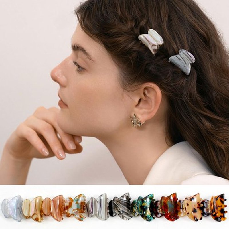 Bgffuy 10 Pack Small Hair Claw Clips for Women Girls - 1.18 Inch Mini Tortoise Shell Acrylic Claw Clips French Barrettes Non-Slip Strong Hold for Thin/Thick Hair
