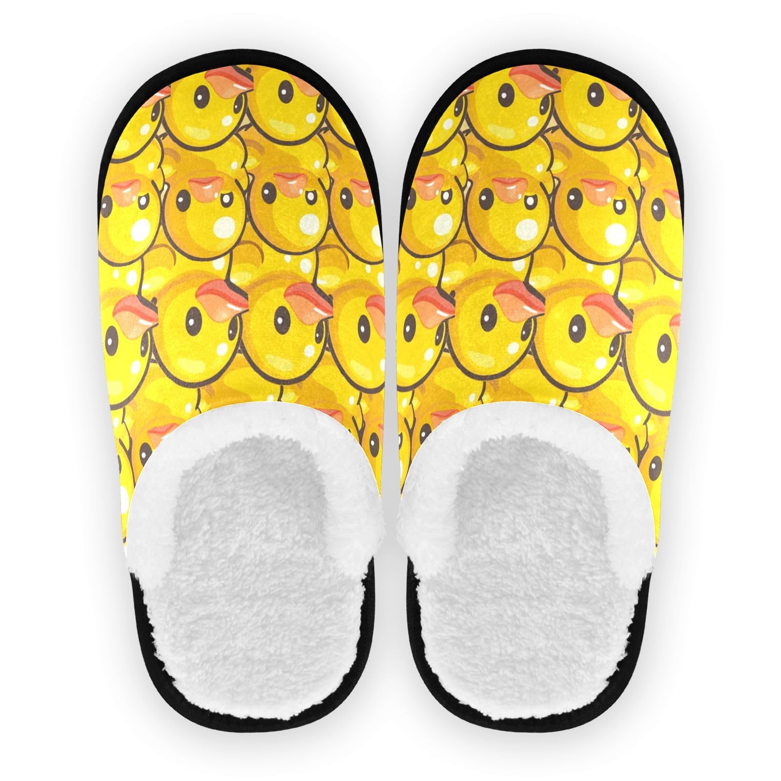 Yellow Duck Spa Slippers Horse House Slippers Memory Foam Slippers Indoor Outdoor Non-Slip Home Shoes L for Men Woman