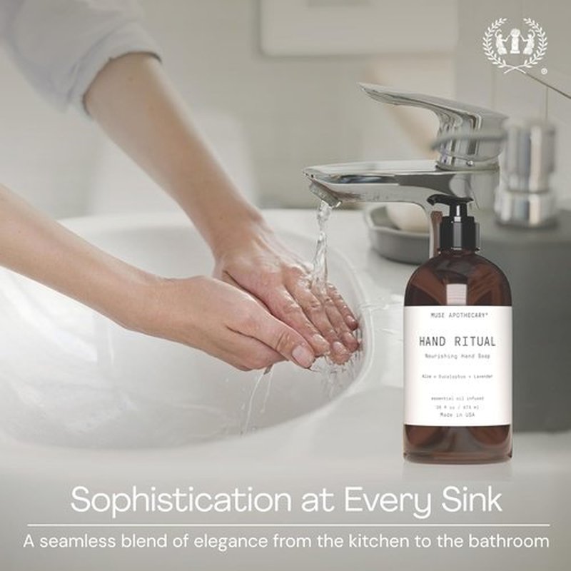 Muse Apothecary Hand Ritual - Nourishing Aromatic Hand Soap with Essential Oils | 16 oz Fleur du Lavender