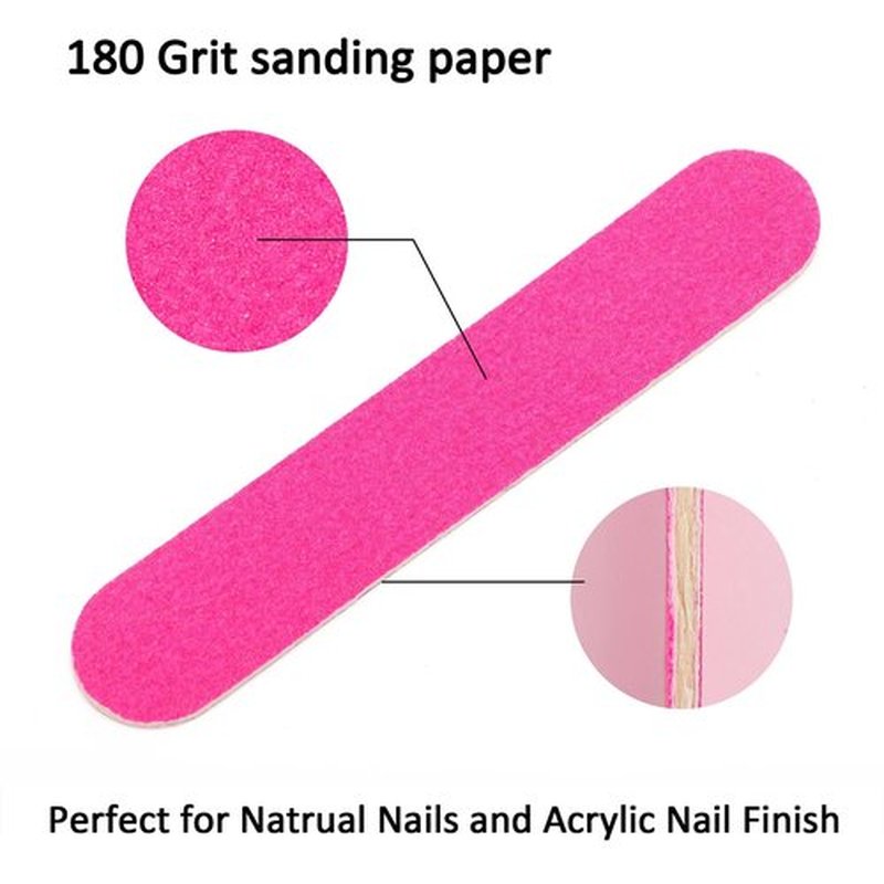 Tbestmax 400 Disposable Mini Nail File Bulk 3.4 inch Double Sided Emery Boards for Fingernail Tools 150 Grit Professional Nail Buffering Files