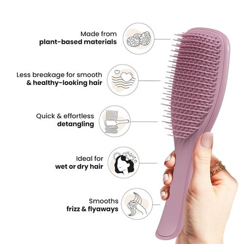 Tangle Teezer Ultimate Detangler Brush - Plant-Based Design for Dry & Wet Hair, Earthy Purple