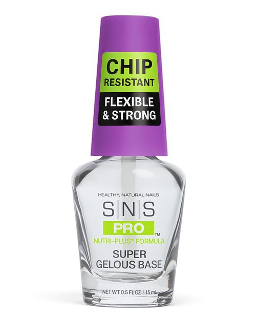 SNS Base Coat Nail Polish for Nail Dip Powder, Super Gelous Base - Long-Lasting & Fast-Drying Nail Strengtheners Gel Base for Premium Colors - Low Odor & No UV Lamp Required - 0.5 oz.