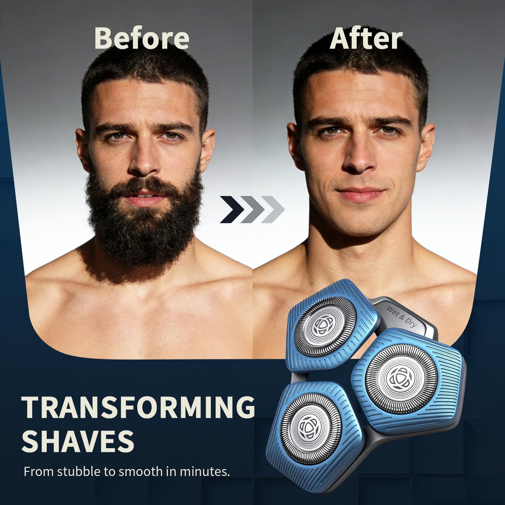 2-Pack SH71/50 Shaving Heads Compatible with Philips S5000 and S7000(Blue)