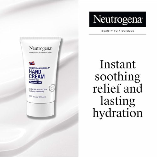 Neutrogena Hand Cream - Norwegian Formula Moisturizing Lotion for Dry Hands | Fragrance-Free, 6 Pack, 2 oz Each