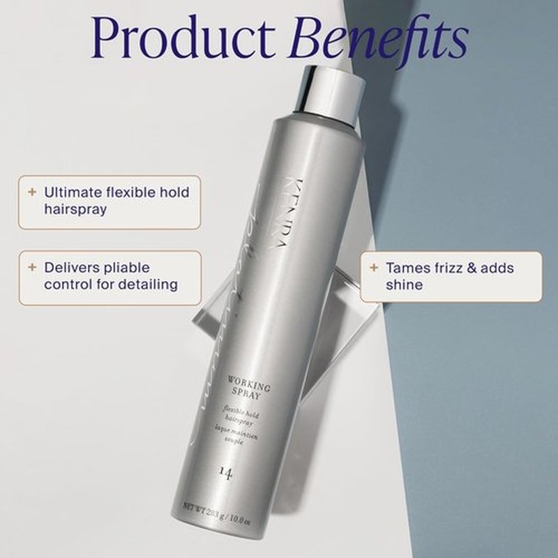 Kenra Professional Platinum Working Spray 14 - Flexible Hold Hairspray for Volume & Shine | Fast-Drying, Non-Sticky Formula