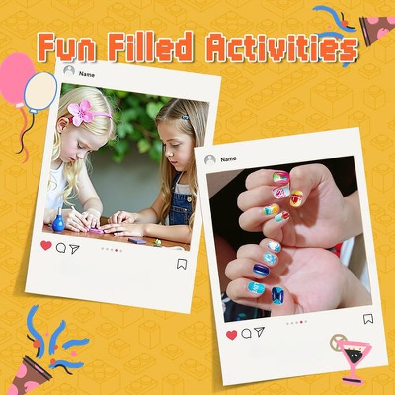 240Pcs Kids False Nail with Glue Children Girls Press on short Nails Long lasting Quick Stick on Cute Pre Glue Full Cover Acrylic Nail Kit for Girls Kids Gift DIY Nail Art Decor (Starry Unicorn）