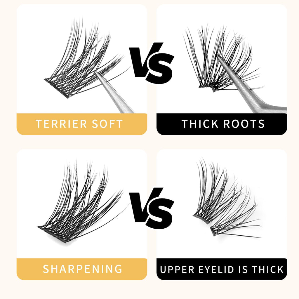 →VAYATOR Lashes Mixed Kit/False Lashes Lash Bond & Seal Kit Multiple styles To Choose 8-20mm Mix D Curl/DD Curl Makeup Cluster Grafting Eyelashes Individual Extension (C#10-12-14-16mm Mixed)