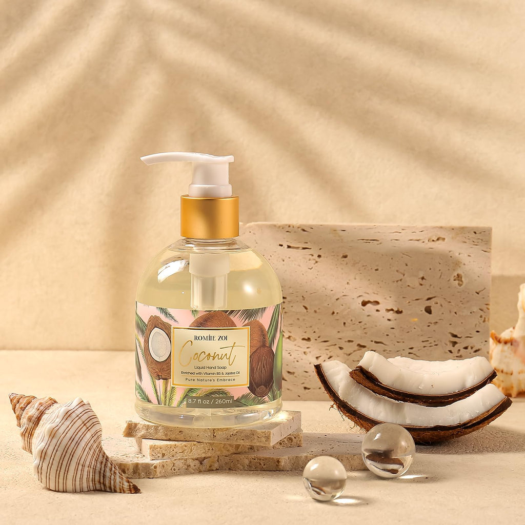 ROMIIE ZOI Liquid Hand Soap with Gift Box - Coconut - 260ml/ 8.7 fl.oz