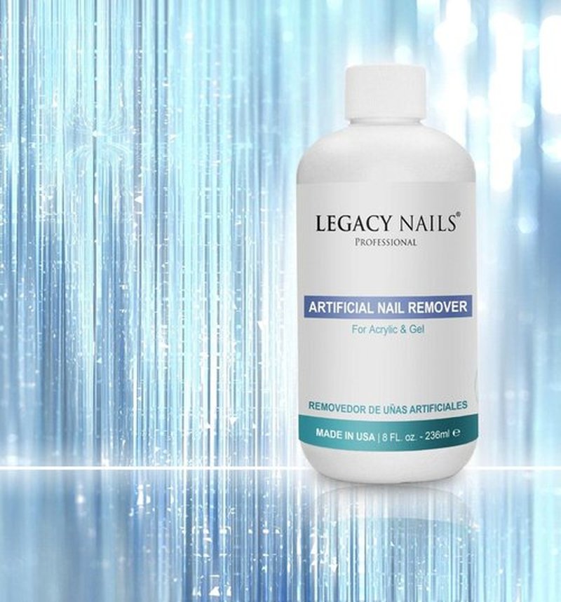 Legacy Nails Artificial Nail Remover 8 FL OZ / 236ml - Professional Nail Salon Formula – Removes Acrylic and Gel – Performs Gently and Quickly - Perfect for Nail Wraps or Soaking Trays