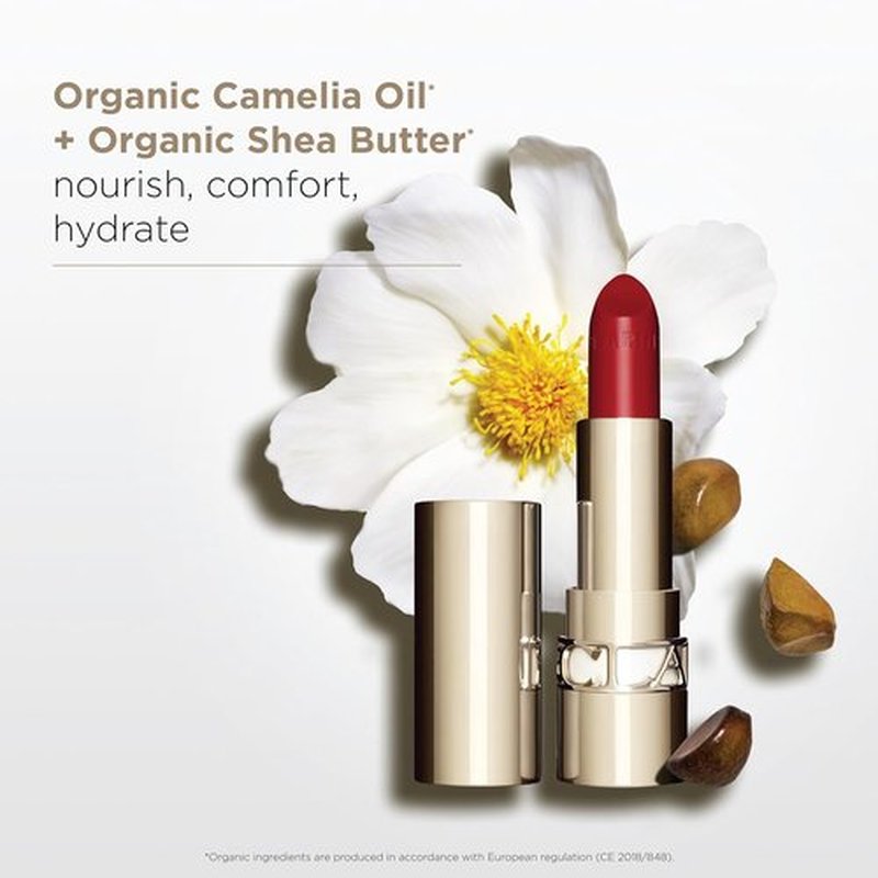 Clarins Joli Rouge Lipstick - Long-Lasting Satin Finish | Hydrating & Nourishing | 0.1 Ounces