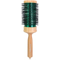 SUNBIRD Round Brush for Blow Drying - Wood Handle Professional Blowout Brush with Aluminium Ceramic Ionic Thermal Barrel for Smooth Hair, Volume & Heat Wave Curly Styling (Outer Diameter2.75Inch)