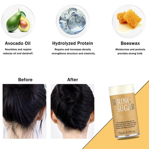 SPRINGSUGAR Slick Back Hair Styling Set – Hair Wax Stick & Boar Bristle Hair Brush for Sleek Styles – Control Flyaways, Baby Hairs & Frizz – Wax Stick for Women Sectioning & Parting