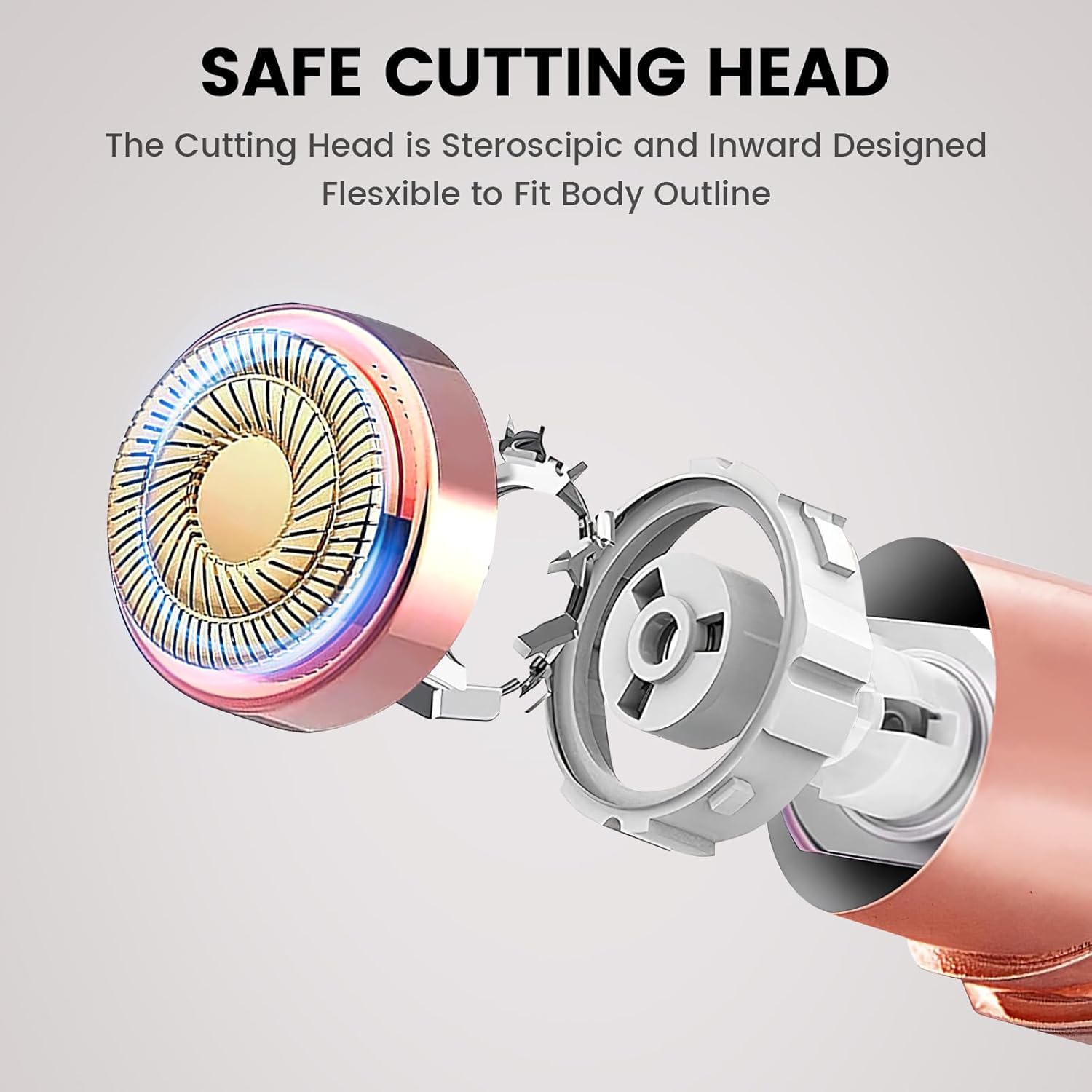 Facial Hair Removal for Women, Portable Painless Hair Remover Device, Rechargeable, with 2 Replacement Heads, for Face, Upper Lip and Chin