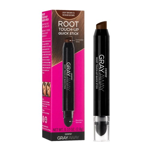 Everpro Gray Away Root Touchup Quick Stick - Light Brown, 0.1 Oz | Instant Gray Coverage