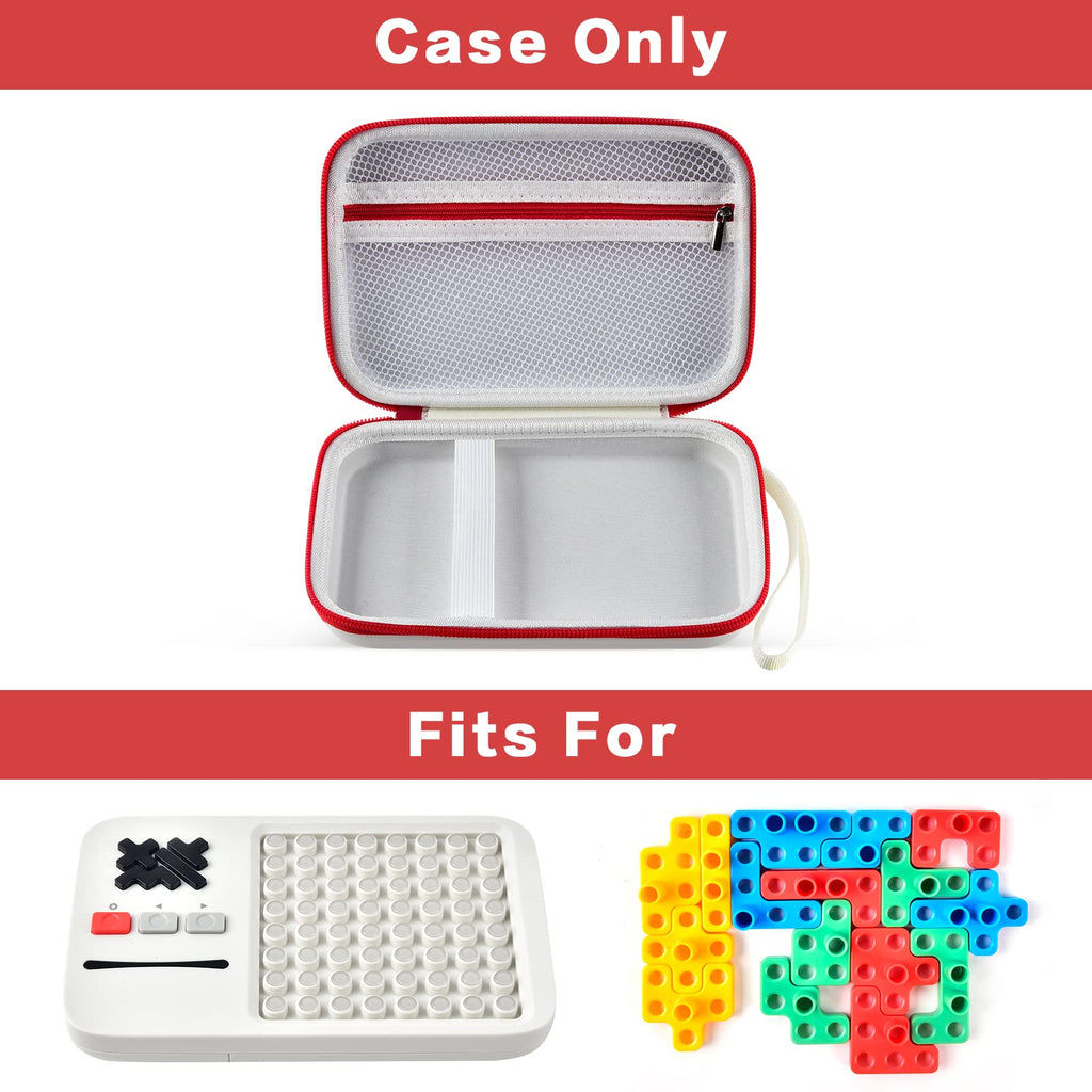 casmilee Case for GiiKER Super Blocks STEM Toys & Super Slide Brain Teaser Puzzle Games, Storage Organizer for Electronic Pattern Matching Console, Travel Puzzles Holder,Box Only-White