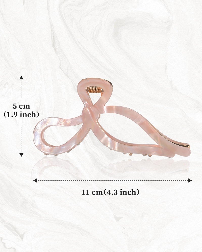 WELROG 2 Pack Metal Bow Claw Clips - Non-Slip Hair Claw Clips for Women,Elegant Large Hair Clip for Thin and Thick Hair (Gold)