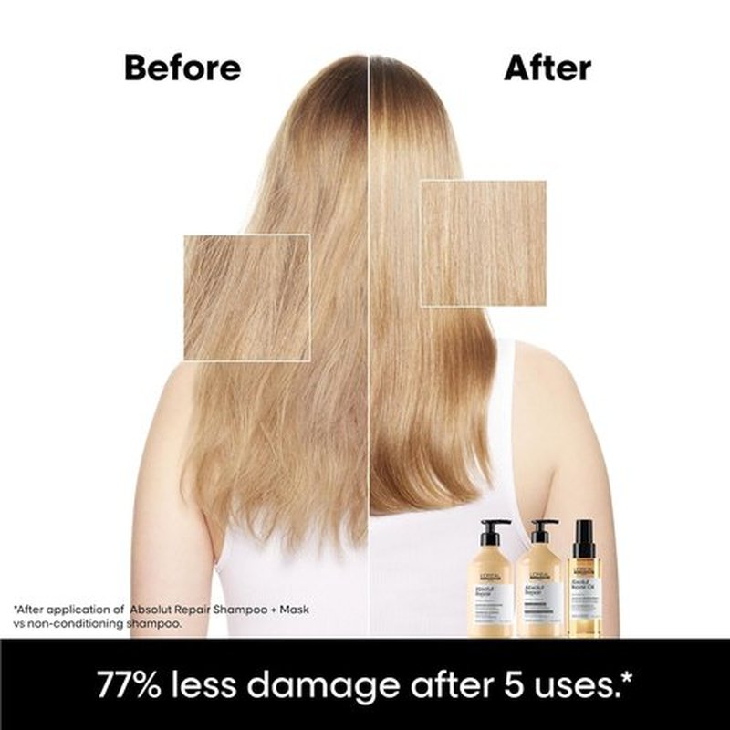 L'Oréal Professionnel Paris Absolut Repair Conditioner - Nourishing Treatment for Dry, Damaged Hair | Repairs & Adds Shine