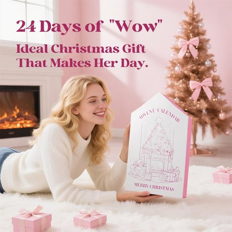 Makeup Advent Calendar 2025 Christmas Gifts, Beauty Calendar 2025 for Women, Teen Girls, Skin Care Advent Calendar with Mascara, Blush, Lip balm, Shower Gel, 2025 Self Care Gifts for Women