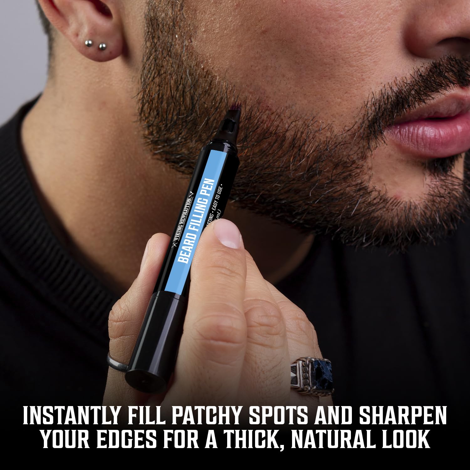 Viking Revolution 3 Pack Ultimate Beard Care Collection - Each Pack Includes 3 Beard Oils (3 X 0.5 FL OZ), 3 Balms (3 X 0.5 OZ), Brush, Wooden Comb & Filling Pen. Soften, Condition & Style