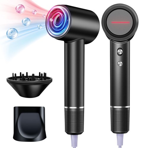 CUGEFRE Hair Dryer, 210000RPM High-Speed Blow Dryer with Brushless Motor, 500 Million Negative Ionic Hair Dryer for Fast Drying, Hair Blow Dryer with Magnetic Diffuser for Home Travel Salon