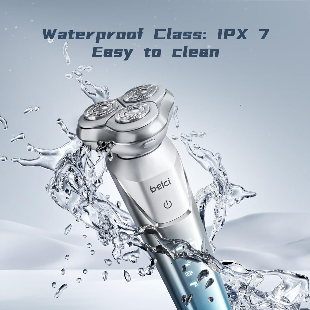 Men's Shaver Electric Rotary Razor 3D Floating Cutter Head Waterproof Shaving with Led Display X3 Series Gift