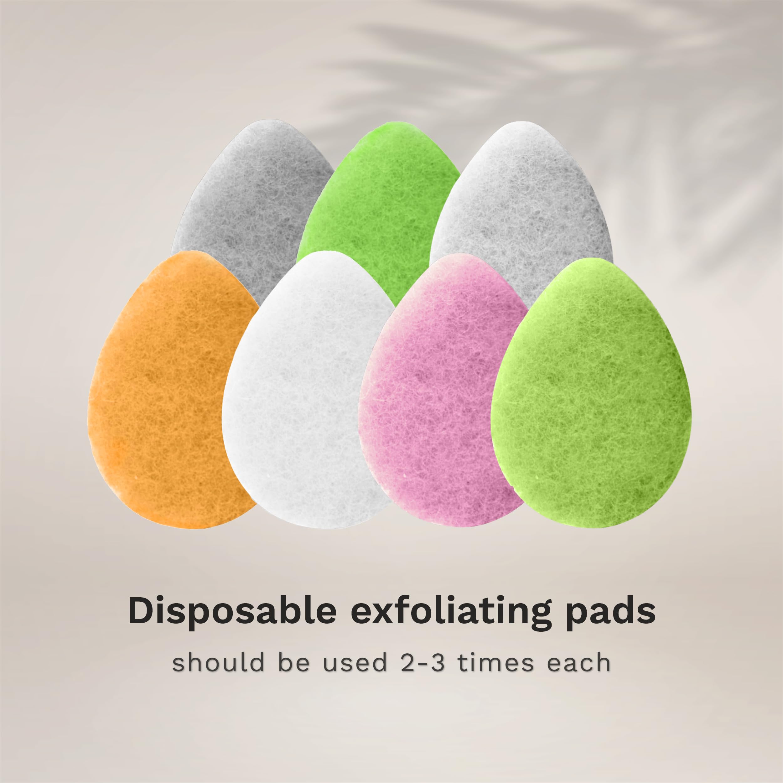 KOL Face Scrubber Pads, Citrus and Vitamin C Infused Exfoliating Facial Cleansing Sponges for Daily Face Wash and Makeup Removal, 6 Count
