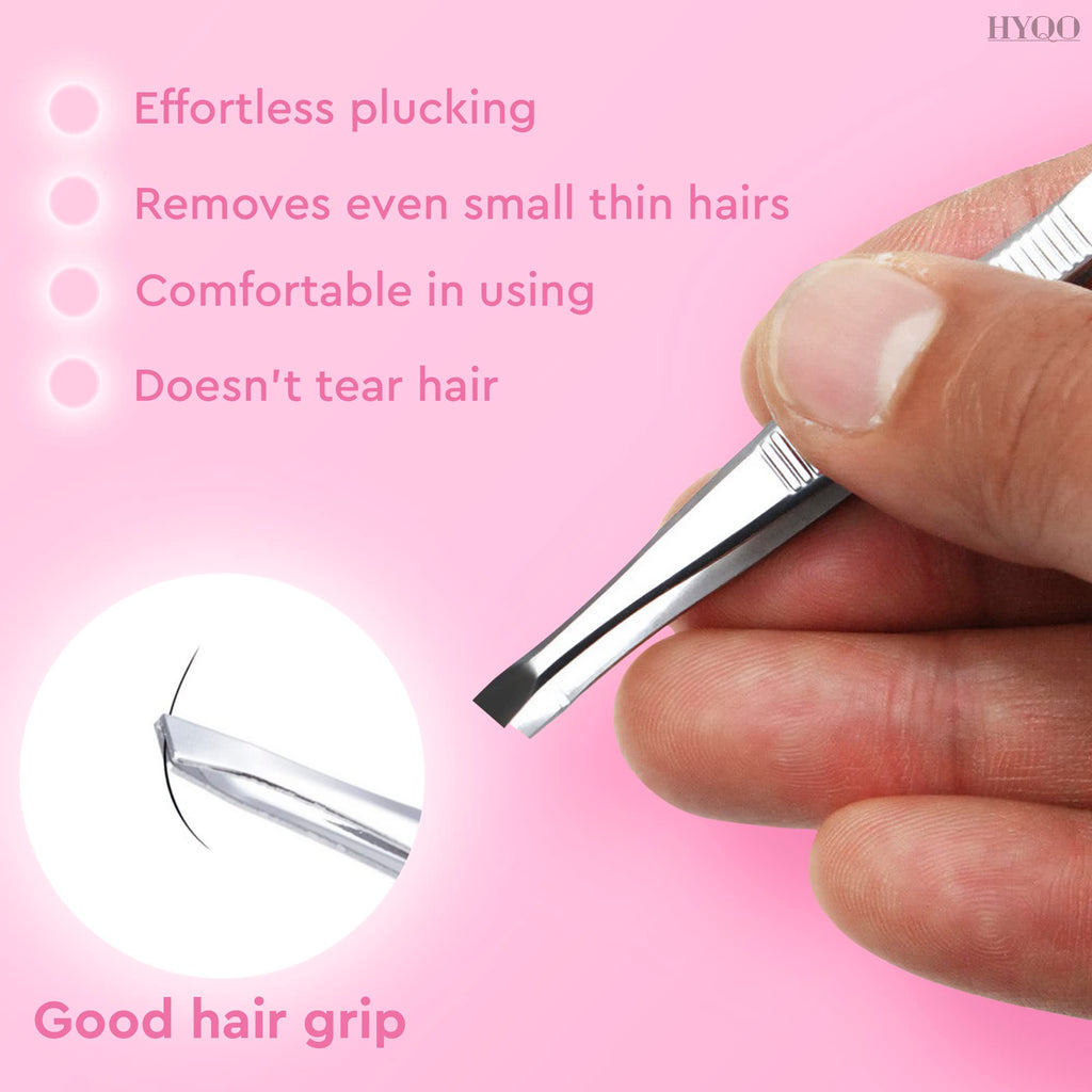 24 Pcs Bulk Tweezers, 3.5 In Stainless Steel, Slanted Tips