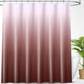 OLANLY Luxury Ombre Shower Curtain Set - Waterproof & Washable, Brown/White | 72x72 Inches