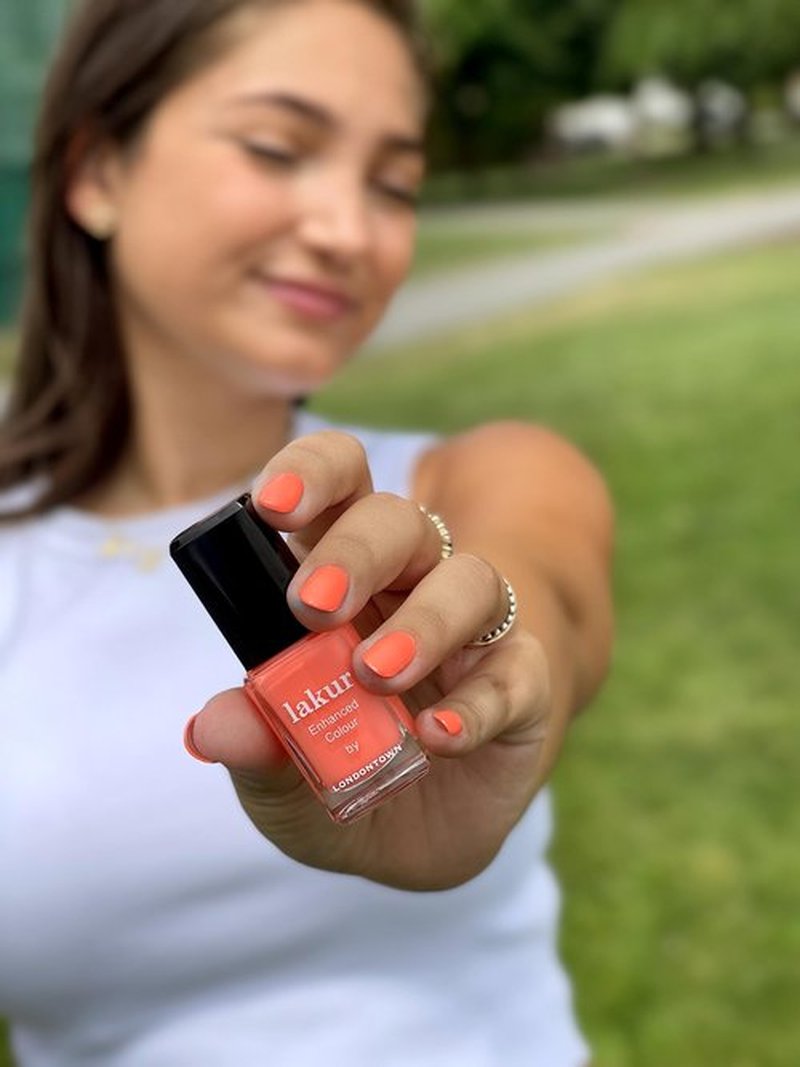 LONDONTOWN LONDONTOWN LAKUR Nail Polish, Nail Lacquer, Flashback, Sunset Orange, 1 ct.