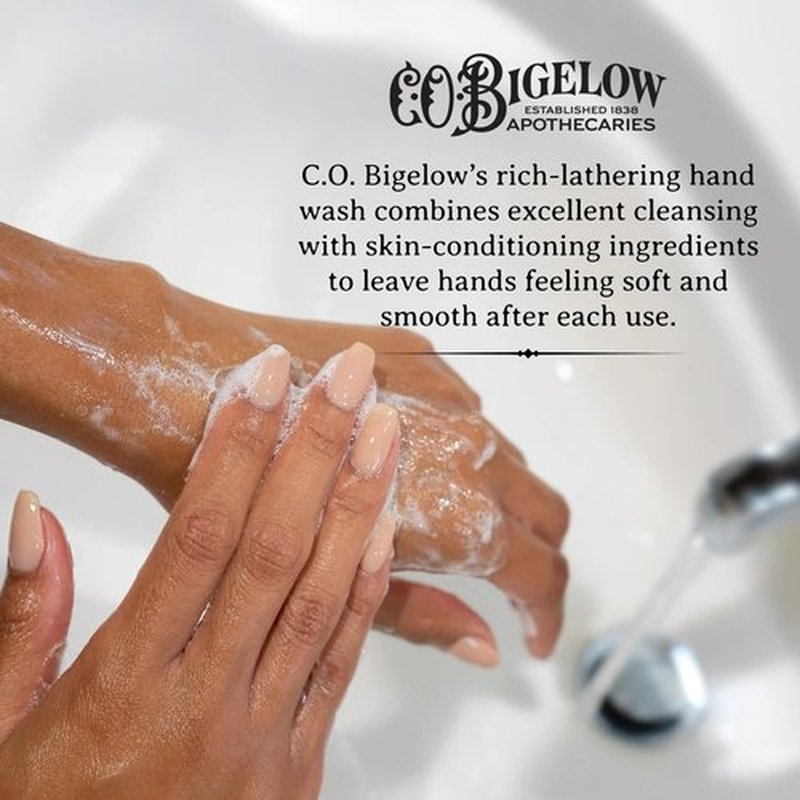 C.O. Bigelow Iconic Collection Amber Hand Wash, Scented Hand Soap with Aloe Vera and Shea Butter, 10.5 fl oz