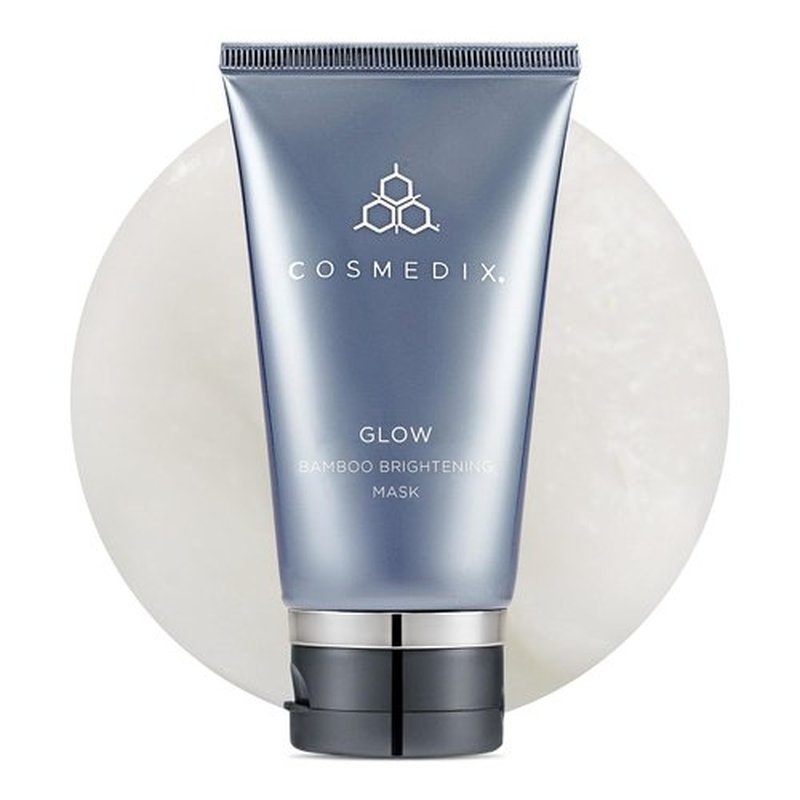 COSMEDIX Glow Bamboo Brightening Facial Mask - Exfoliating Night Scrub for Dull Skin - Anti-Aging with Bamboo & Niacinamide